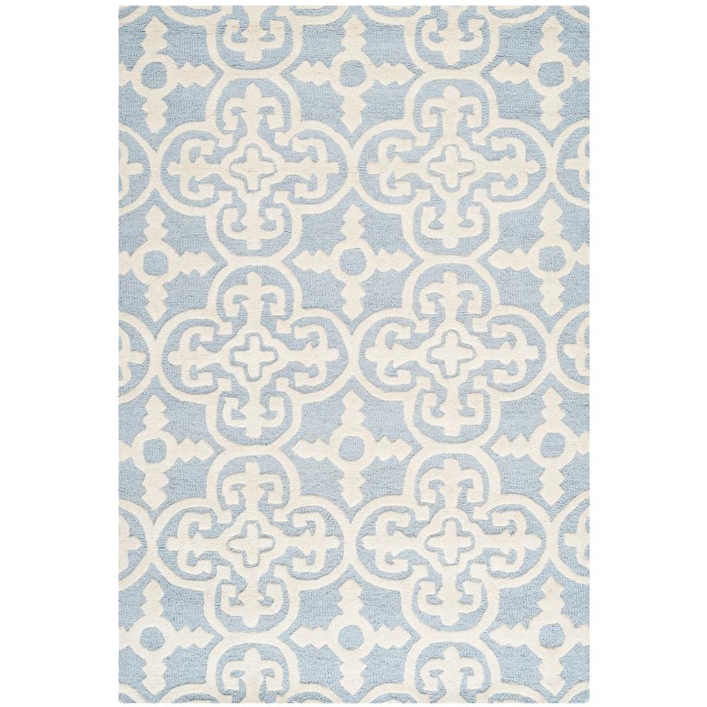 CAMBRIDGE, LIGHT BLUE / IVORY, 4' X 6', Area Rug, CAM133A-4. The main picture.