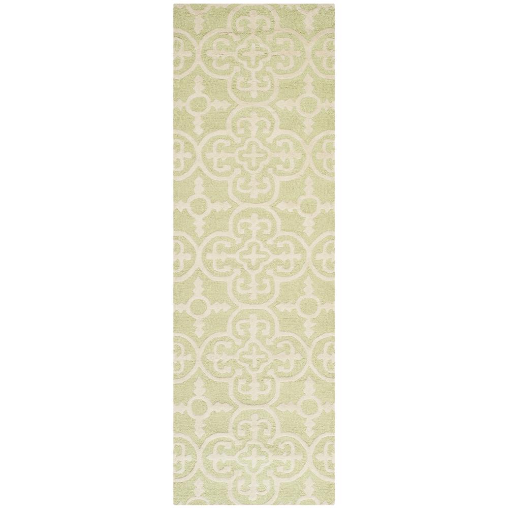 CAMBRIDGE, LIGHT GREEN / IVORY, 2'-6" X 8', Area Rug, CAM133B-28. Picture 5