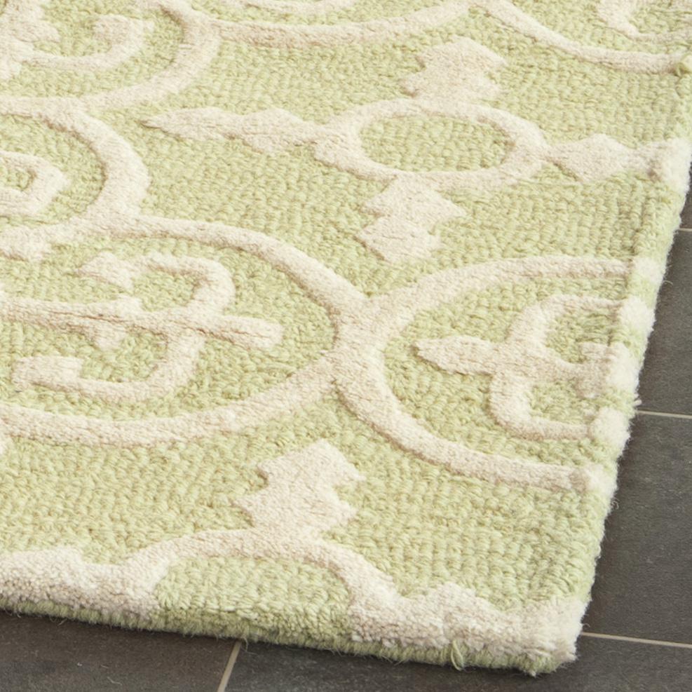 CAMBRIDGE, LIGHT GREEN / IVORY, 2'-6" X 8', Area Rug, CAM133B-28. Picture 4