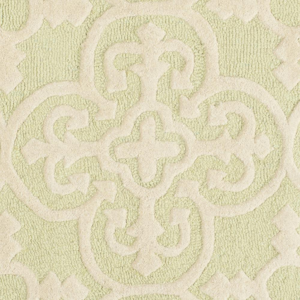 CAMBRIDGE, LIGHT GREEN / IVORY, 6' X 6' Round, Area Rug, CAM133B-6R. Picture 4