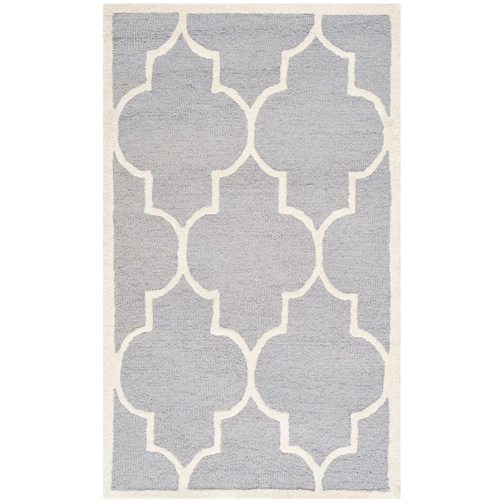 CAMBRIDGE, SILVER / IVORY, 3' X 5', Area Rug, CAM134D-3. Picture 1