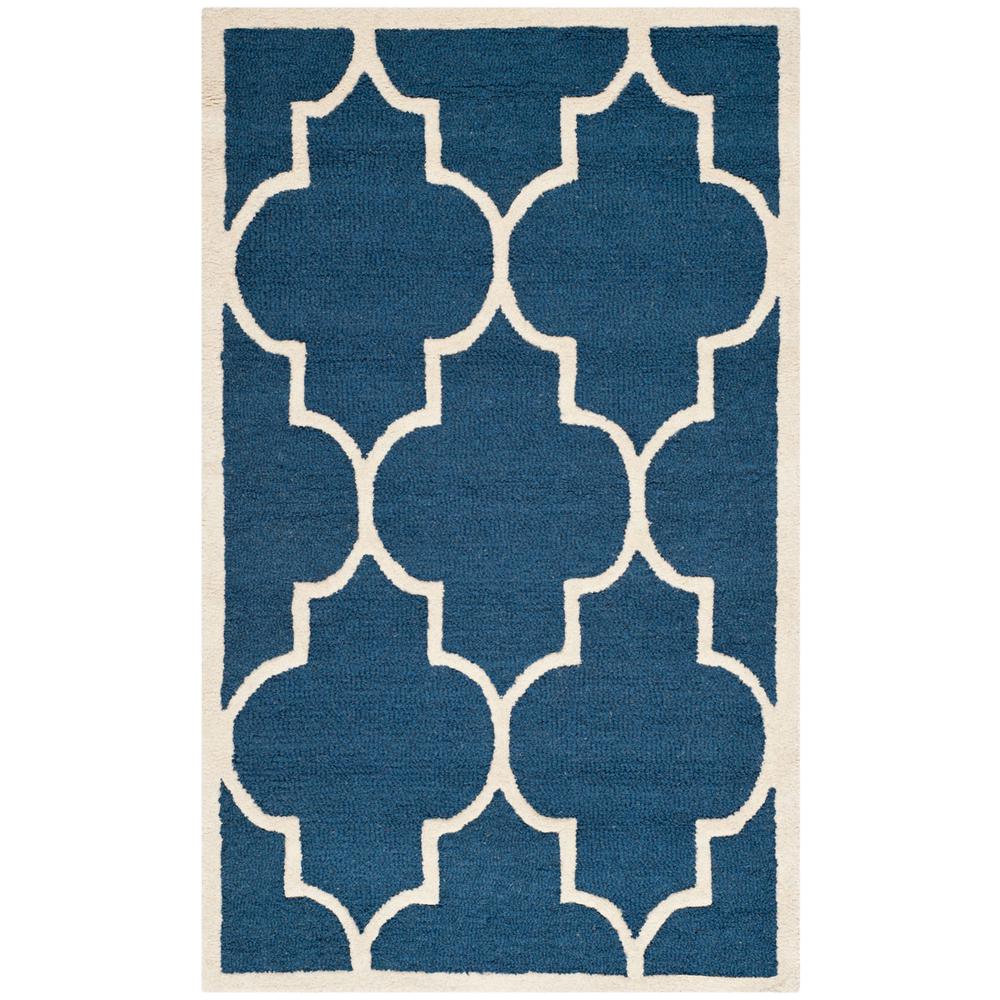 CAMBRIDGE, NAVY / IVORY, 3' X 5', Area Rug, CAM134G-3. The main picture.