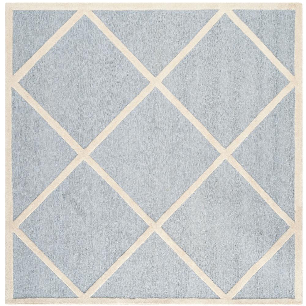CAMBRIDGE, LIGHT BLUE / IVORY, 6' X 6' Square, Area Rug, CAM136A-6SQ. The main picture.