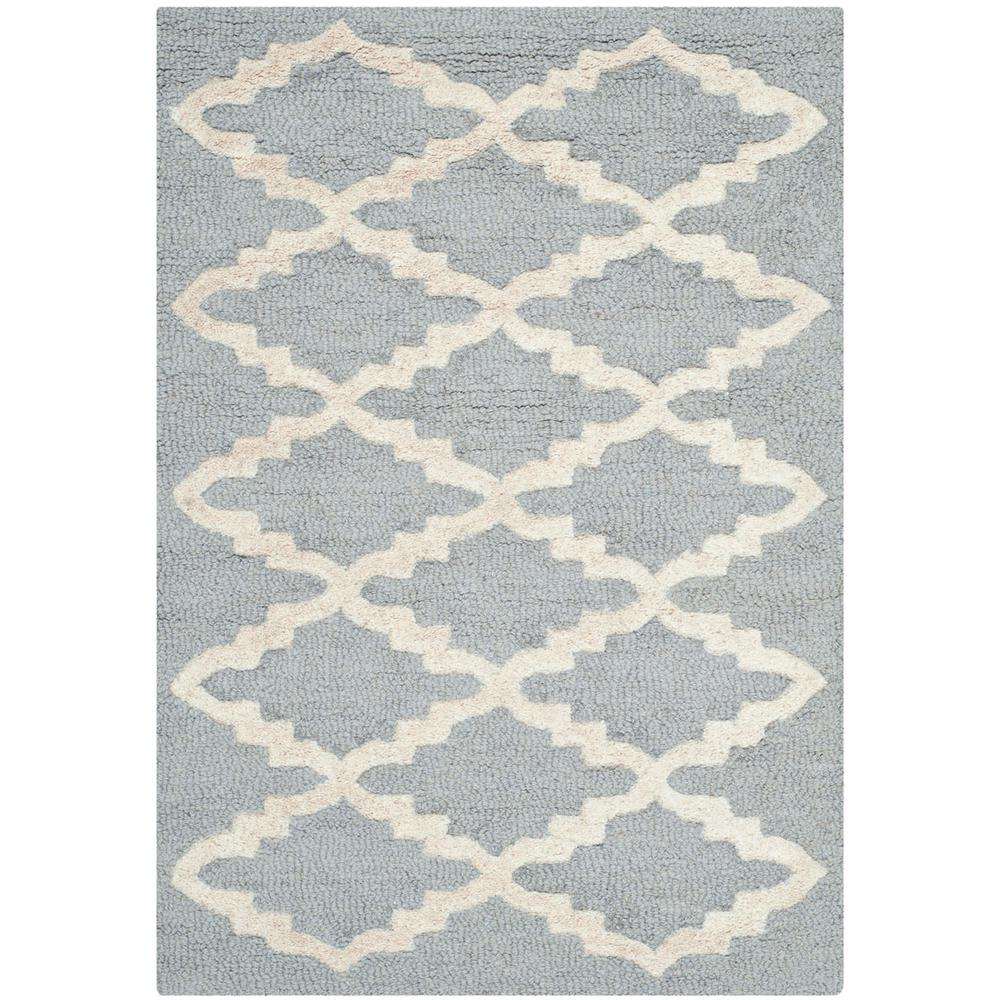 CAMBRIDGE, SILVER / IVORY, 3' X 5', Area Rug, CAM137D-3. Picture 1
