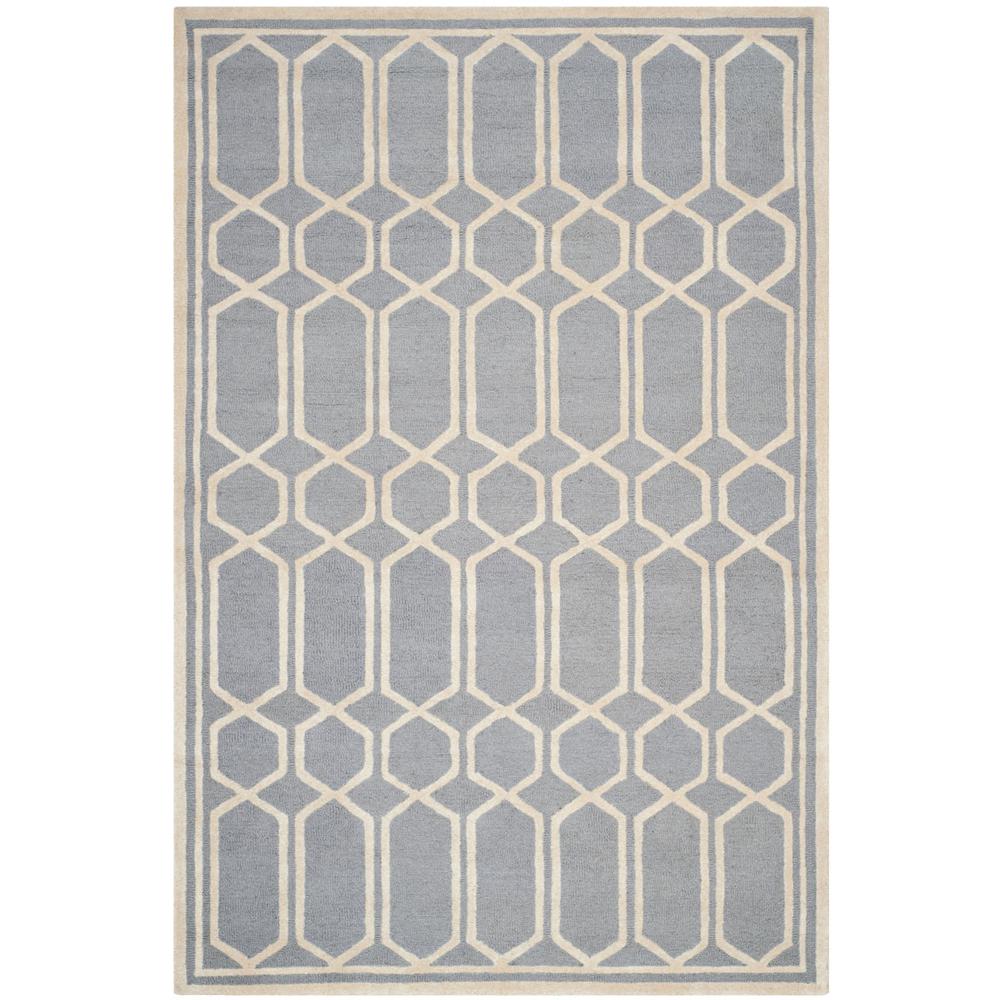 CAMBRIDGE, SILVER / IVORY, 6' X 9', Area Rug, CAM138D-6. Picture 1