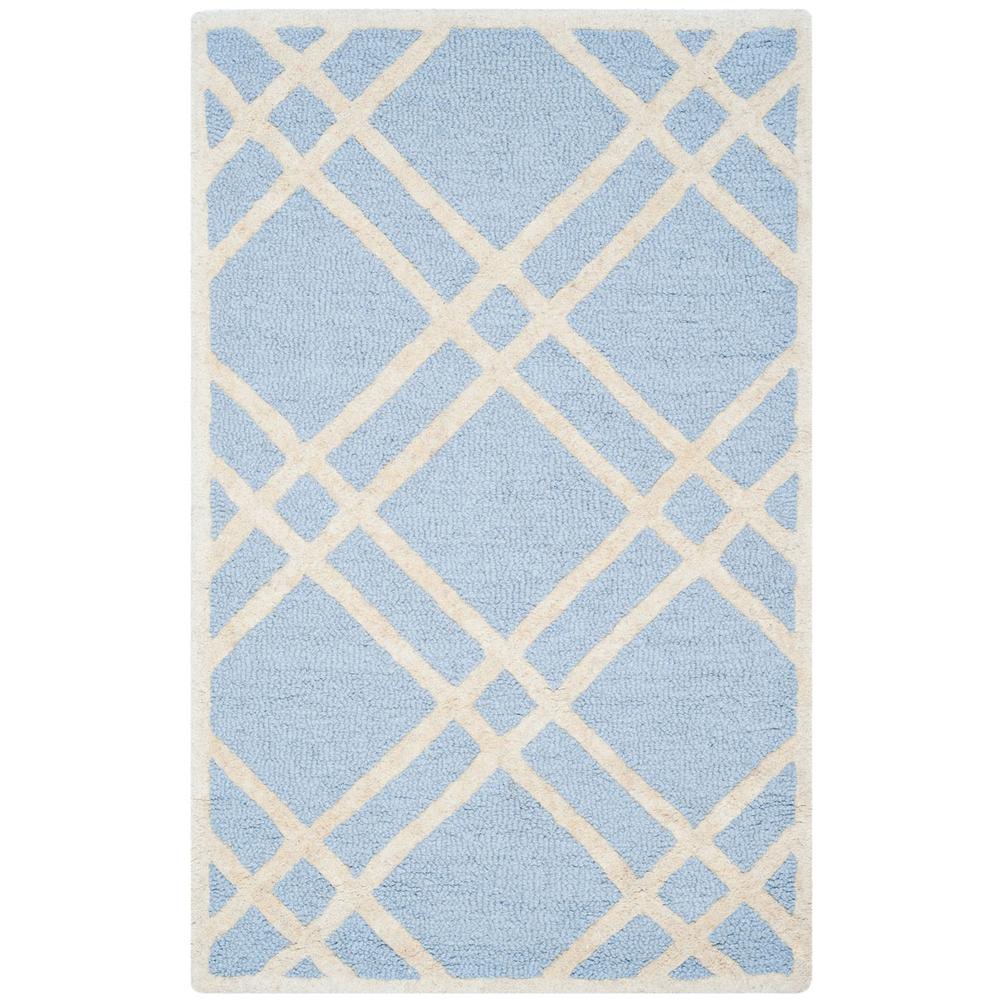 CAMBRIDGE, LIGHT BLUE / IVORY, 2'-6" X 4', Area Rug, CAM142A-24. The main picture.
