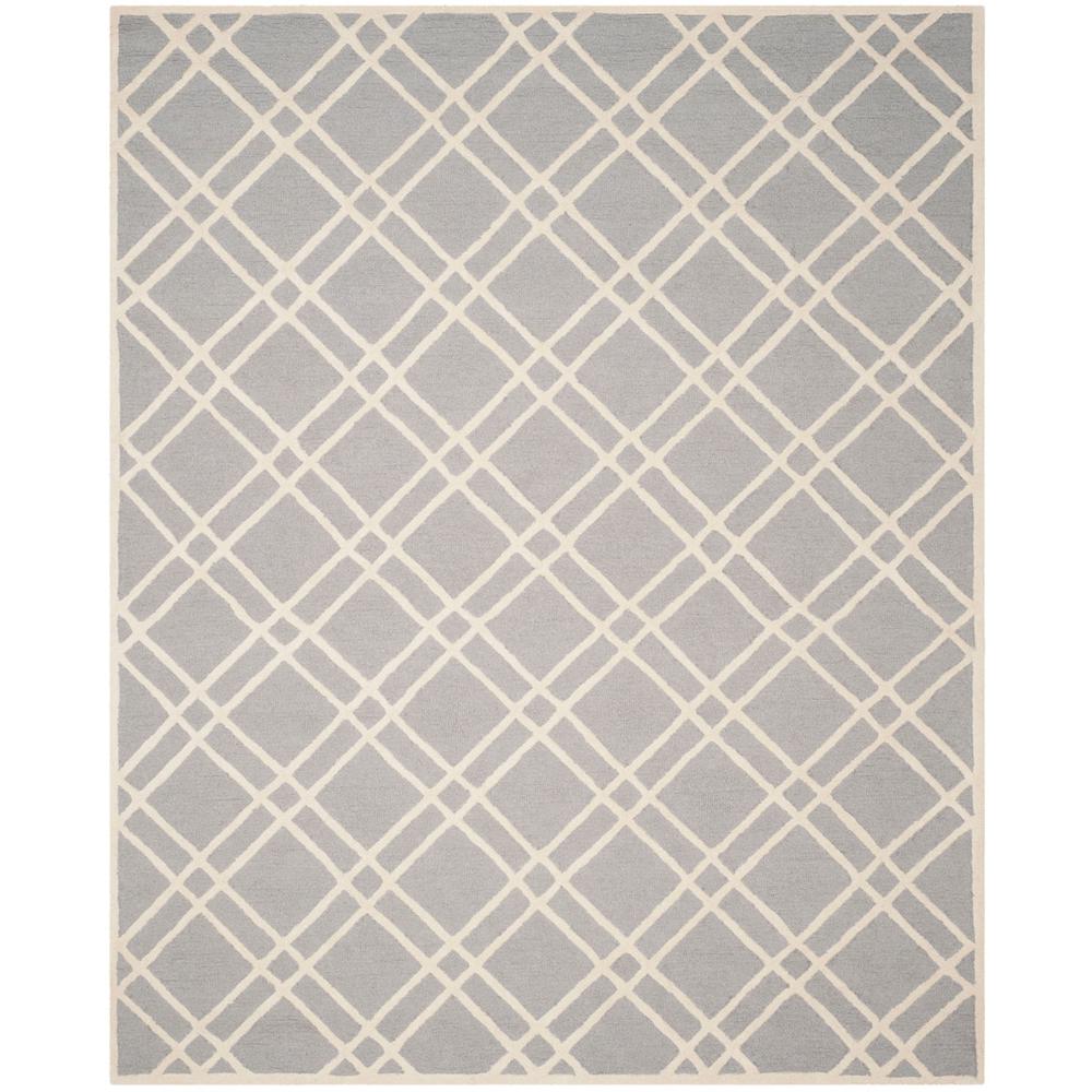 CAMBRIDGE, SILVER / IVORY, 9' X 12', Area Rug, CAM142D-9. Picture 1
