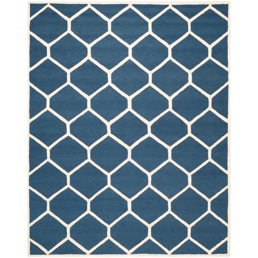 CAMBRIDGE, NAVY BLUE / IVORY, 9' X 12', Area Rug, CAM144G-9. Picture 1