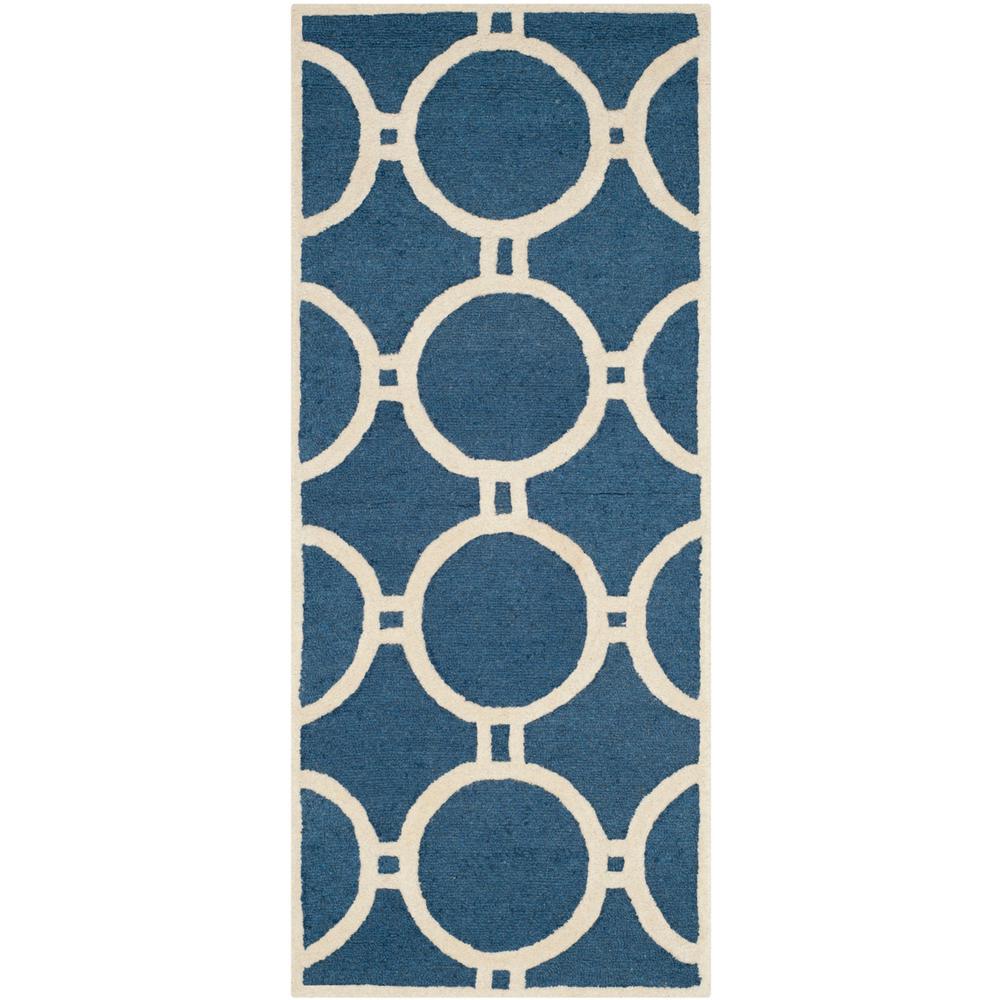 CAMBRIDGE, NAVY BLUE / IVORY, 3' X 5', Area Rug, CAM145G-3. Picture 1