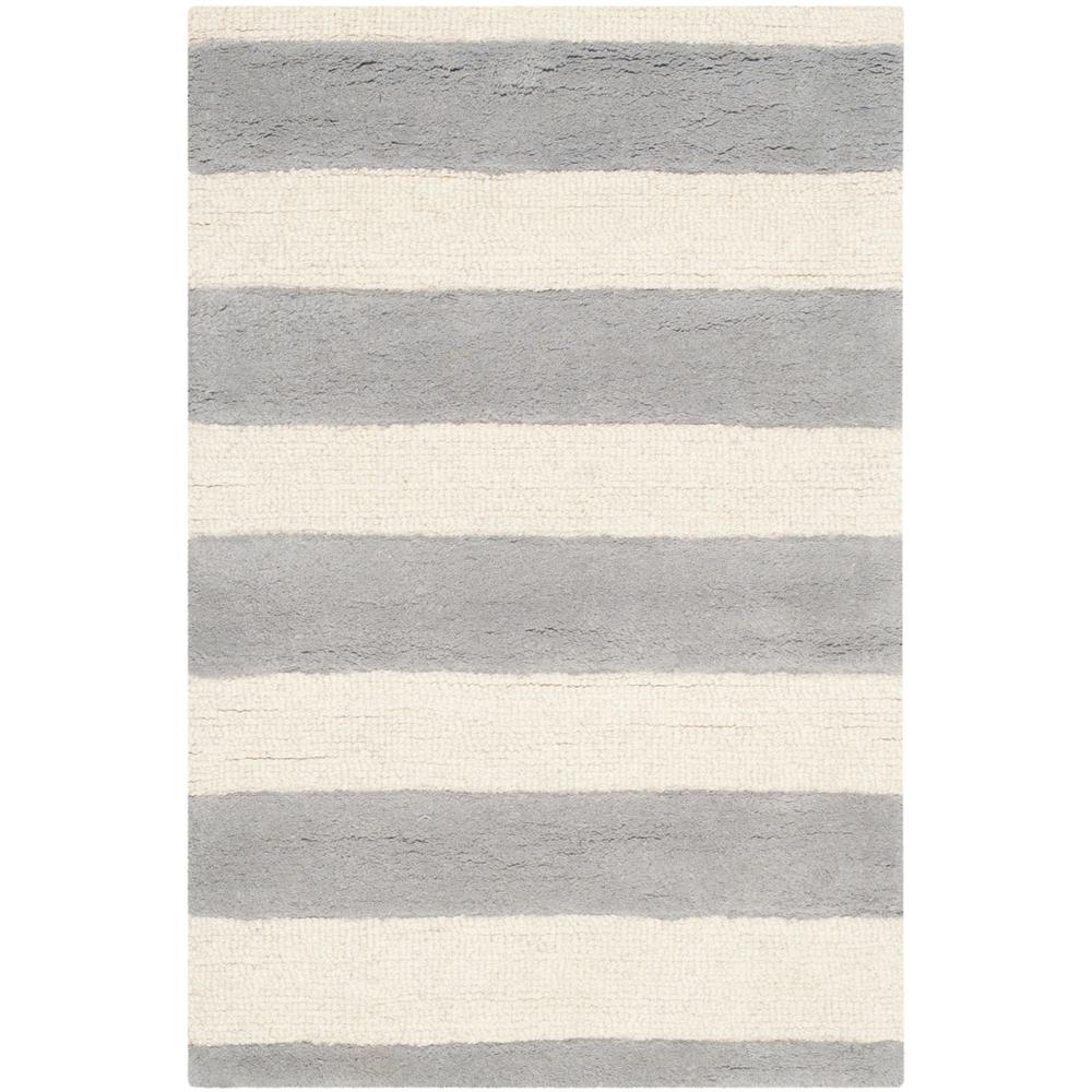 CAMBRIDGE, GREY / IVORY, 2'-6" X 4', Area Rug, CAM154A-24. Picture 1