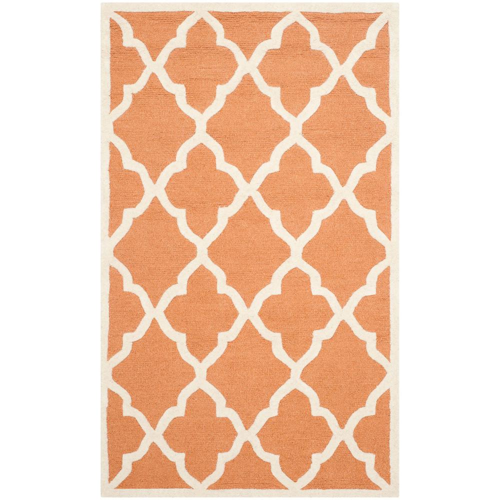CAMBRIDGE, CORAL / IVORY, 4' X 6', Area Rug, CAM312W-4. Picture 1