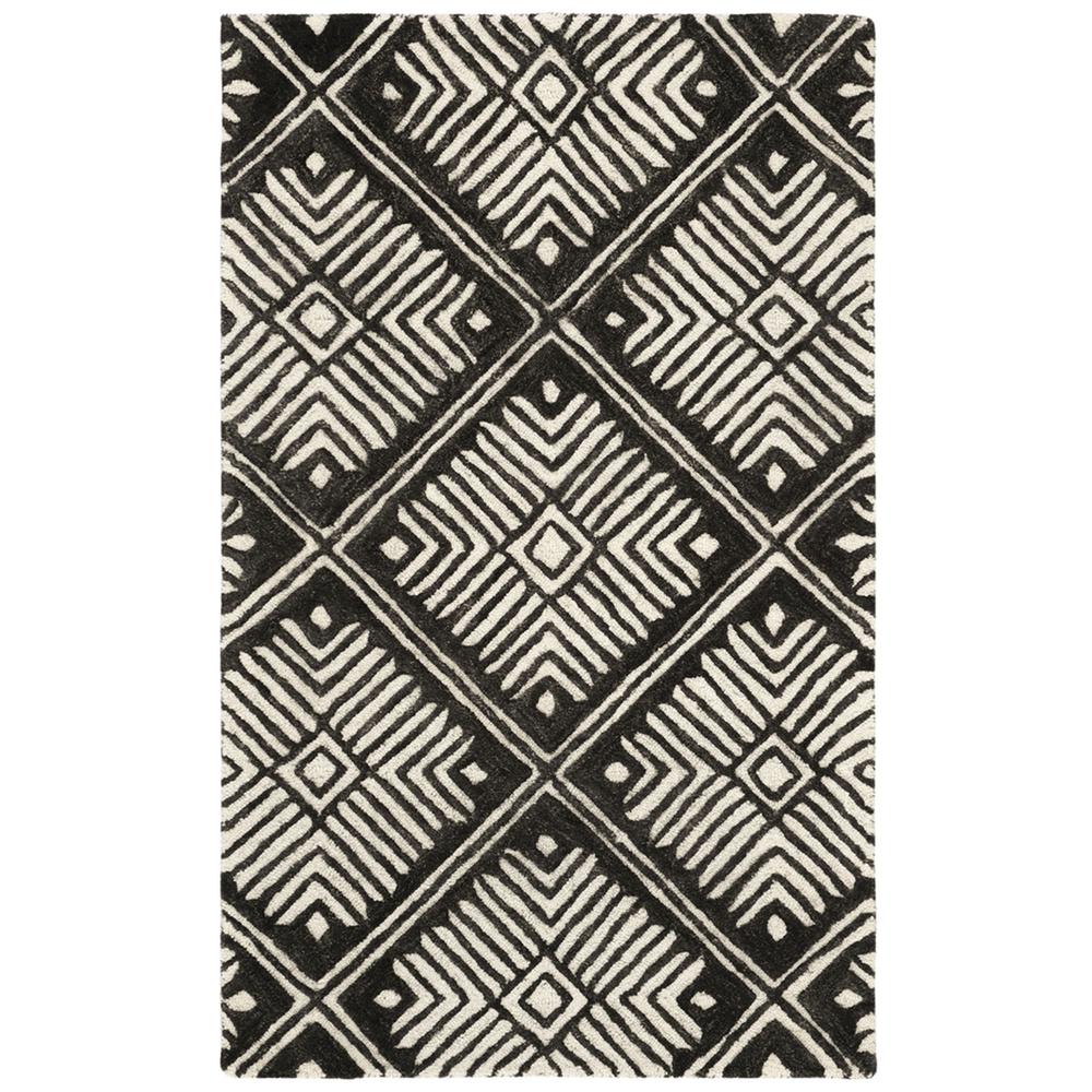 CAMBRIDGE, IVORY / CHARCOAL, 4' X 6', Area Rug. Picture 1