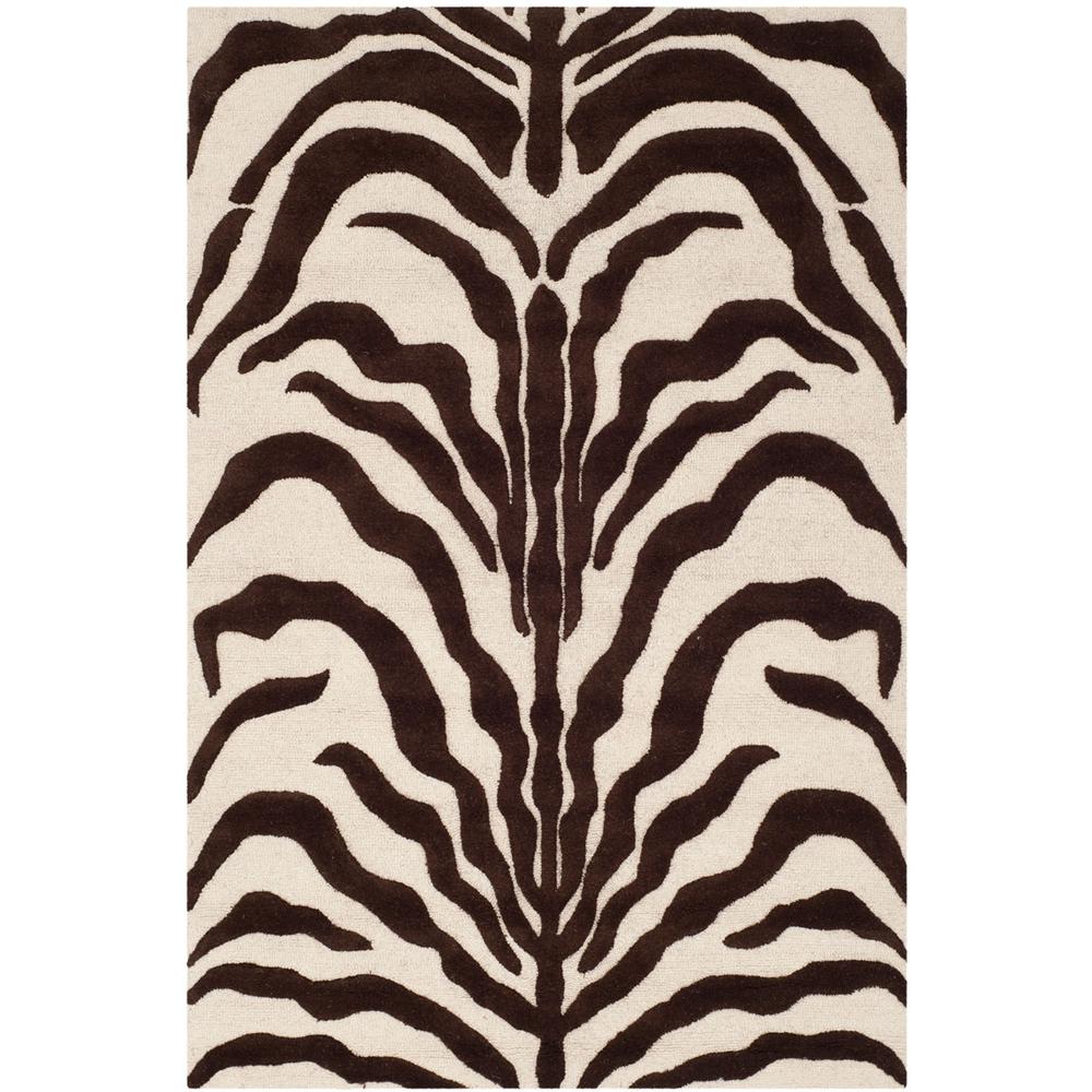 CAMBRIDGE, IVORY / BROWN, 4' X 6', Area Rug. Picture 1