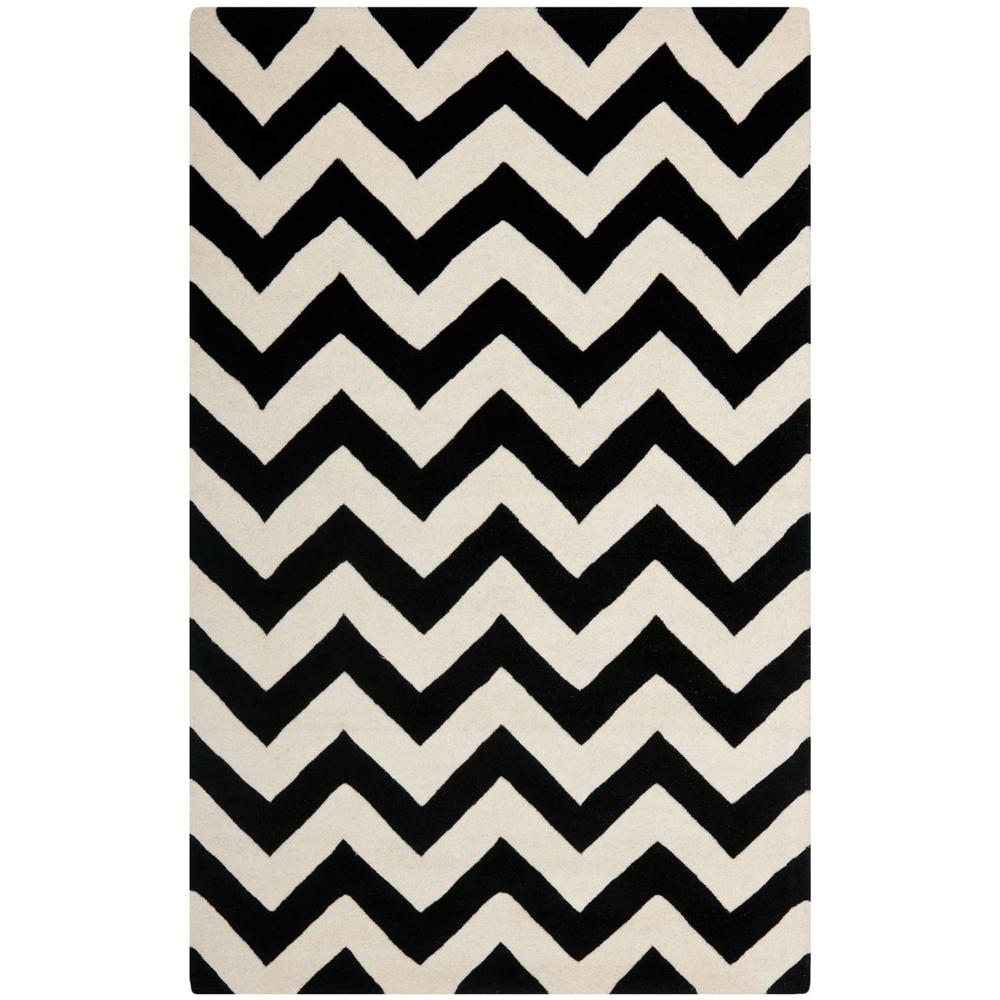 CHATHAM, IVORY / BLACK, 4' X 6', Area Rug, CHT715A-4. Picture 1