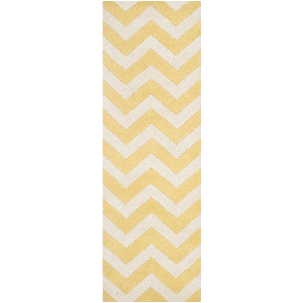 CHATHAM, LIGHT GOLD / IVORY, 2'-3" X 7', Area Rug, CHT715L-27. Picture 1