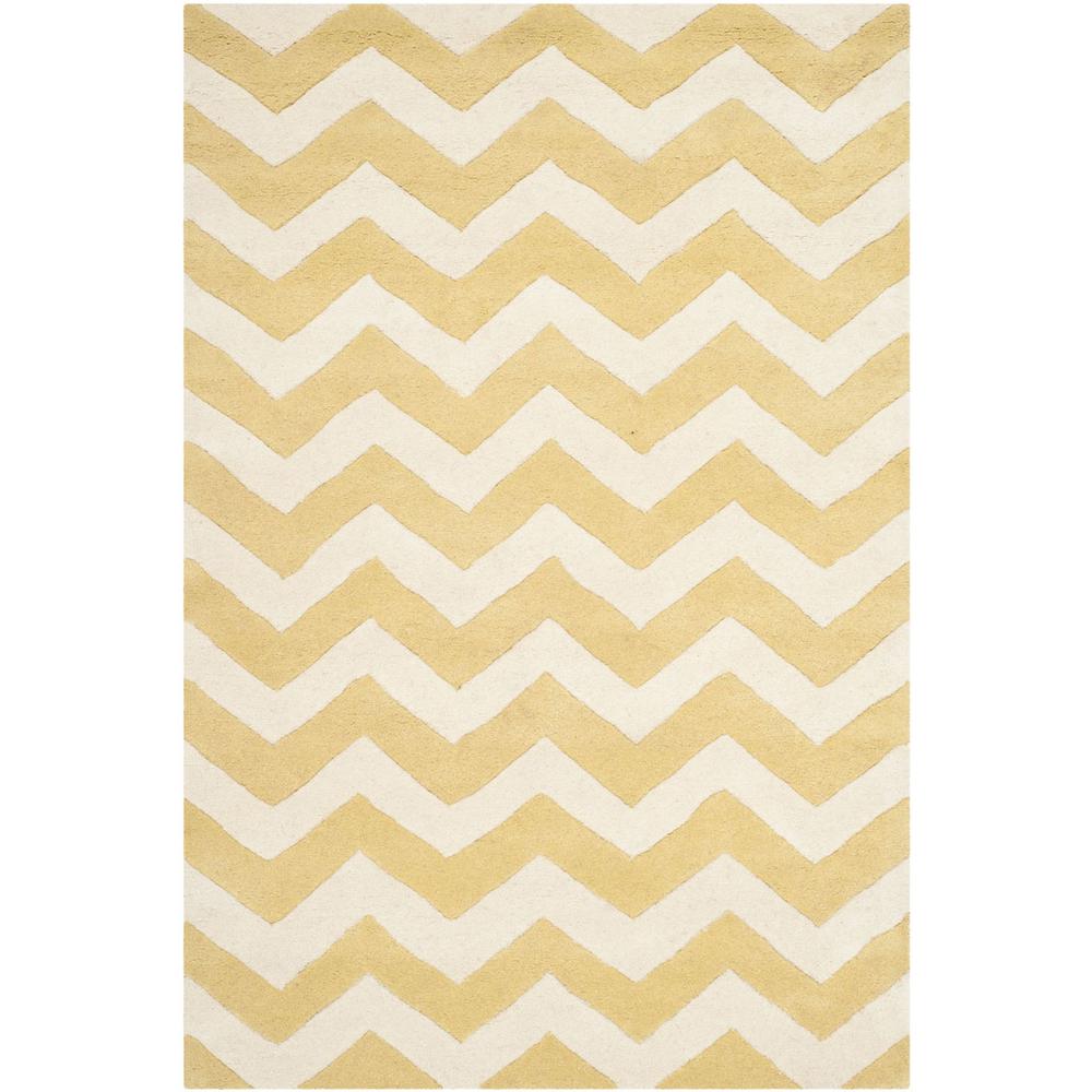 CHATHAM, LIGHT GOLD / IVORY, 4' X 6', Area Rug, CHT715L-4. Picture 1