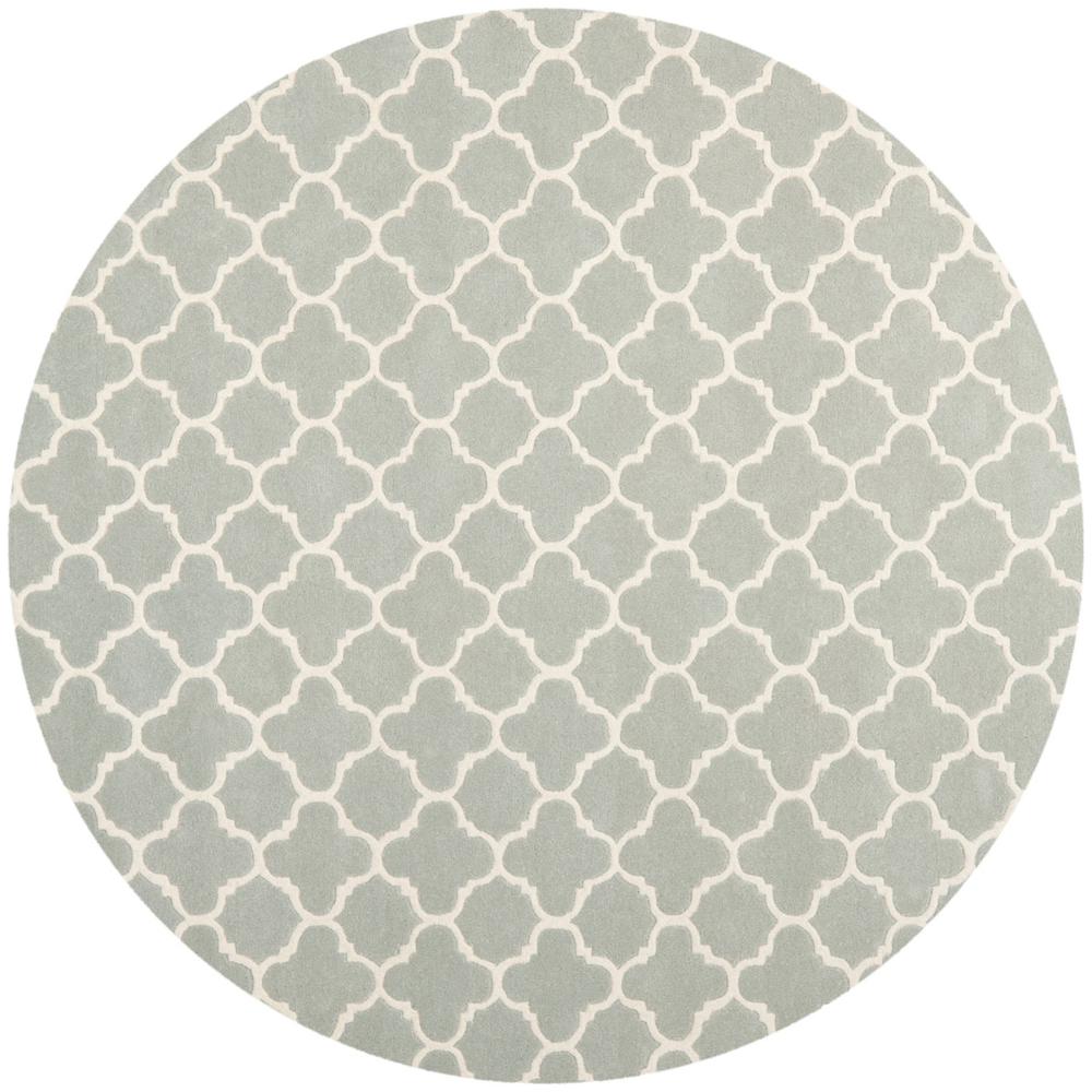 CHATHAM, GREY / IVORY, 9' X 9' Round, Area Rug, CHT717E-9R. Picture 1