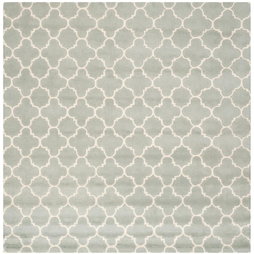 CHATHAM, GREY / IVORY, 8'-9" X 8'-9" Square, Area Rug, CHT717E-9SQ. Picture 1
