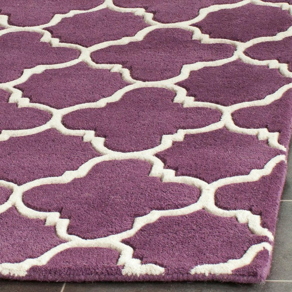 CHATHAM, PURPLE / IVORY, 2'-3" X 9', Area Rug, CHT717F-29. Picture 1