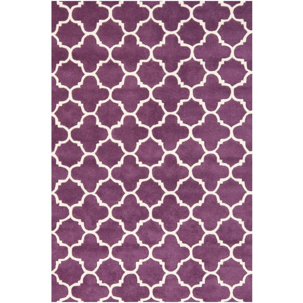 CHATHAM, PURPLE / IVORY, 4' X 6', Area Rug, CHT717F-4. Picture 1