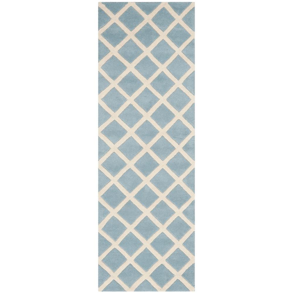 CHATHAM, BLUE / IVORY, 2'-3" X 7', Area Rug, CHT718B-27. Picture 1
