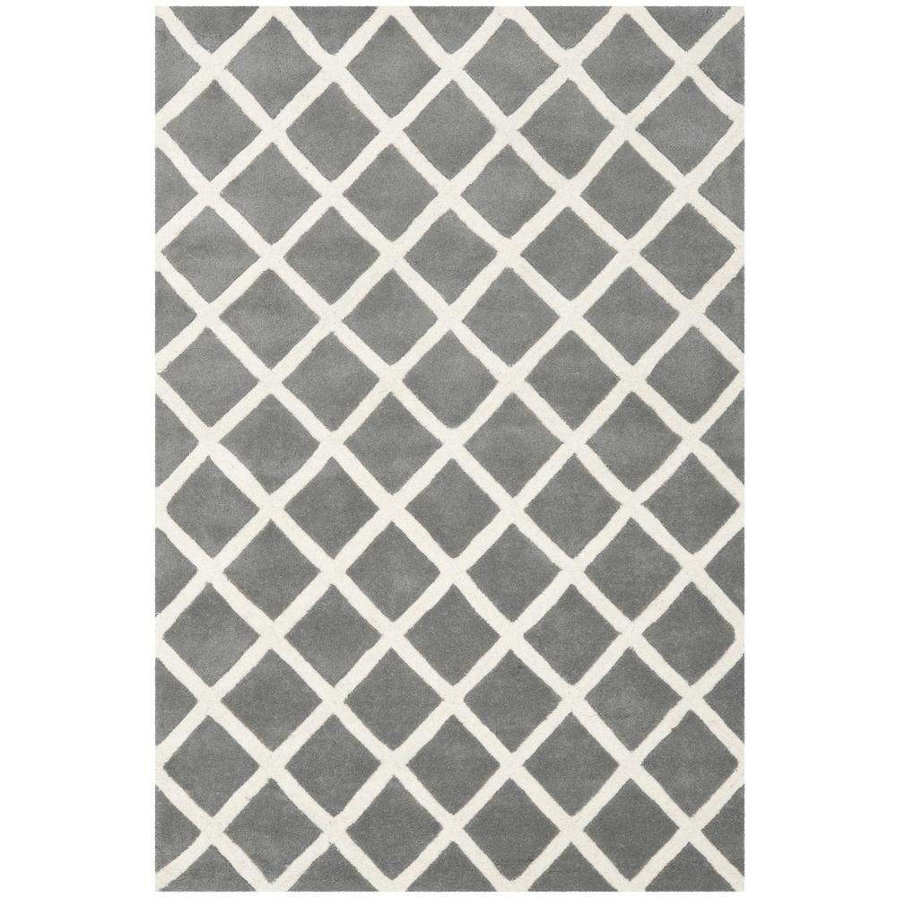 CHATHAM, DARK GREY / IVORY, 4' X 6', Area Rug, CHT718D-4. Picture 1