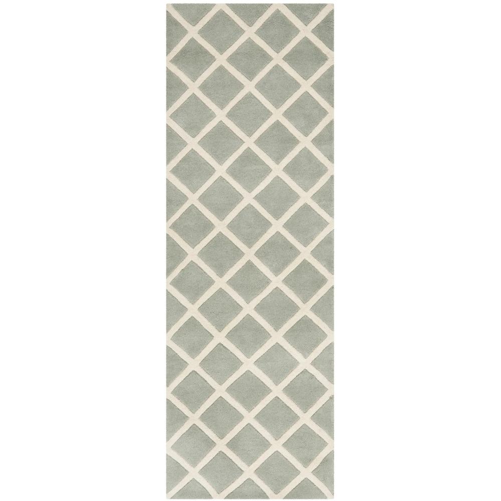 CHATHAM, GREY / IVORY, 2'-3" X 7', Area Rug, CHT718E-27. Picture 1