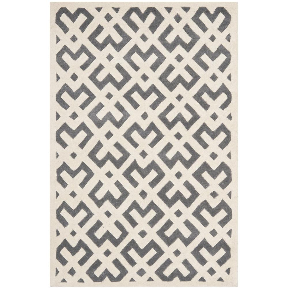 CHATHAM, DARK GREY / IVORY, 4' X 6', Area Rug, CHT719D-4. The main picture.