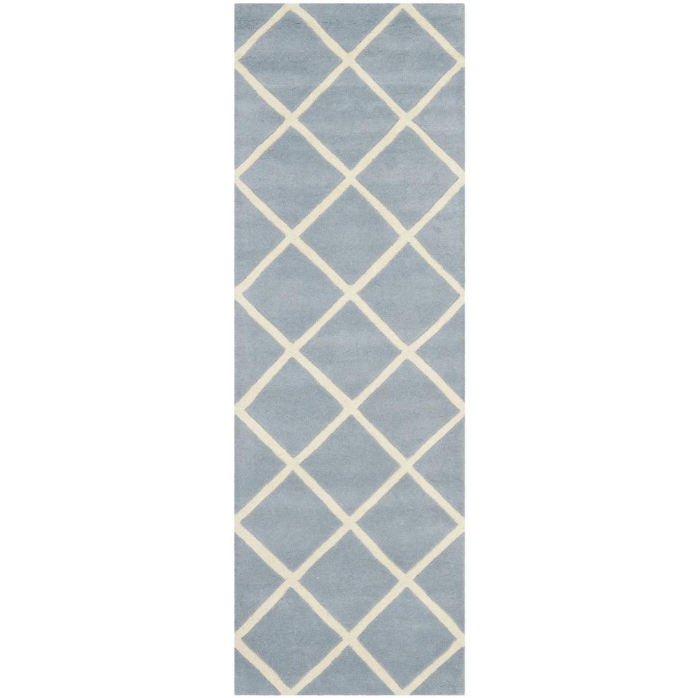 CHATHAM, BLUE / IVORY, 2'-3" X 7', Area Rug, CHT720B-27. Picture 1