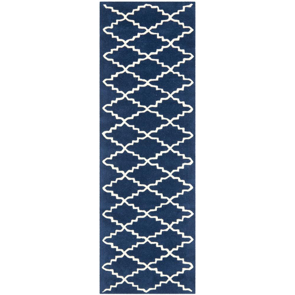 CHATHAM, DARK BLUE / IVORY, 2'-3" X 7', Area Rug, CHT721C-27. The main picture.