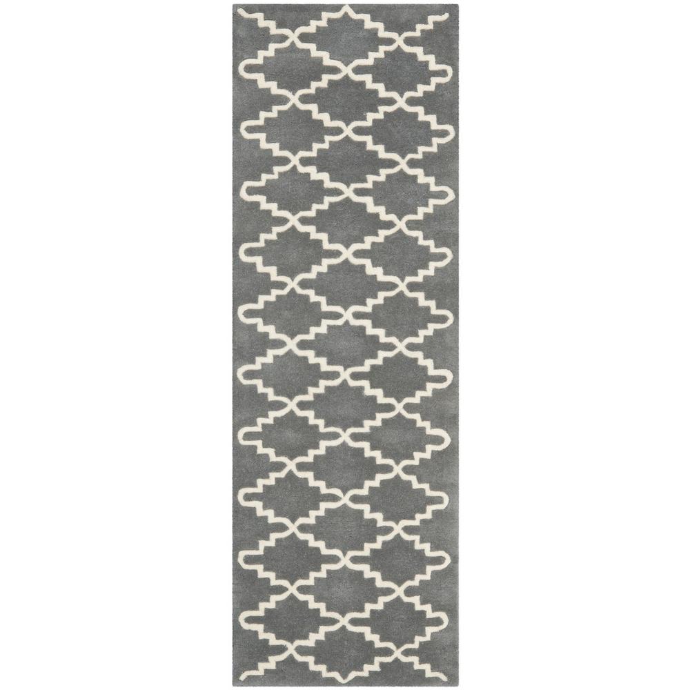 CHATHAM, DARK GREY / IVORY, 2'-3" X 5', Area Rug, CHT721D-25. Picture 1