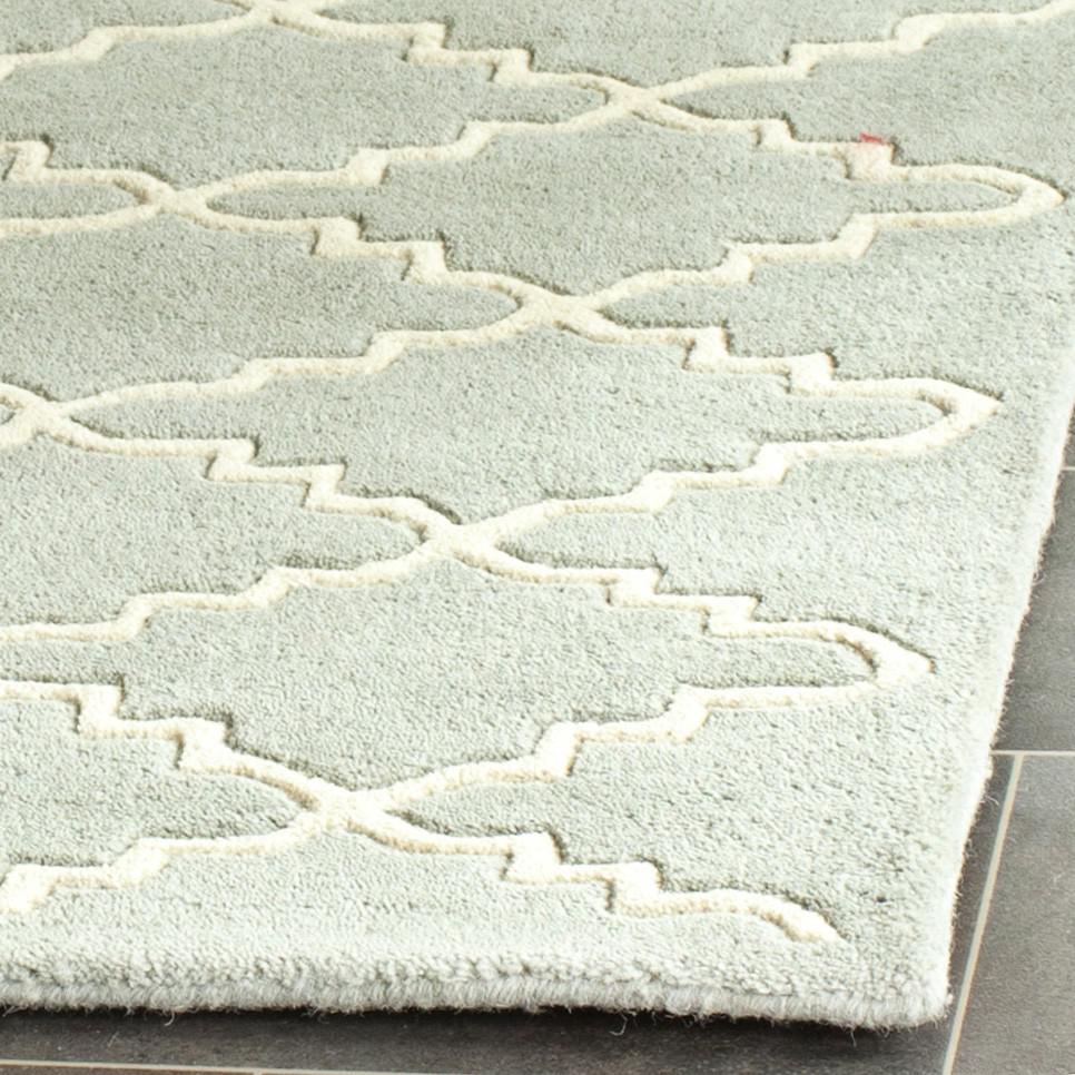 CHATHAM, LIGHT BLUE / IVORY, 2'-3" X 5', Area Rug. Picture 1