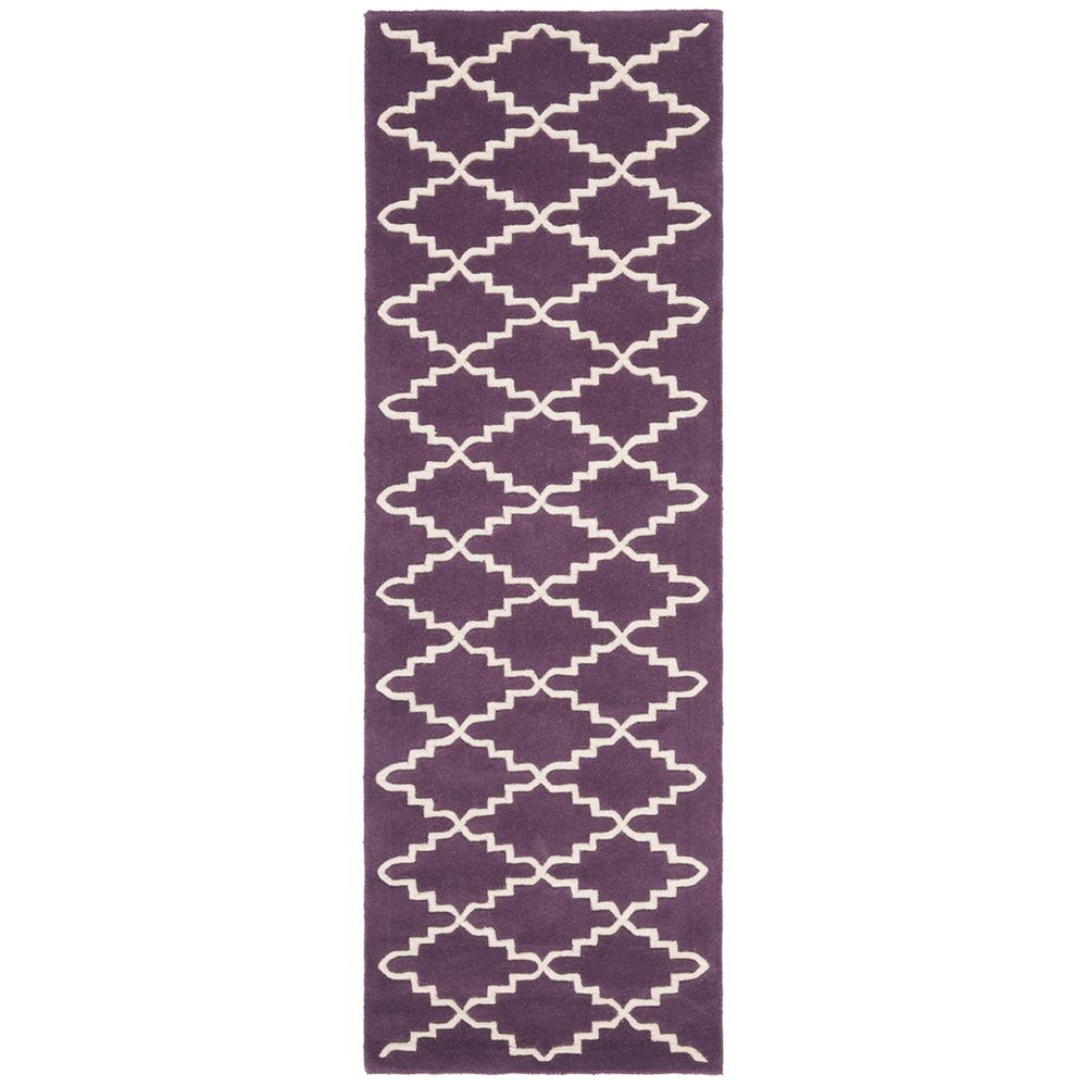 CHATHAM, PURPLE / IVORY, 2'-3" X 7', Area Rug, CHT721F-27. Picture 1