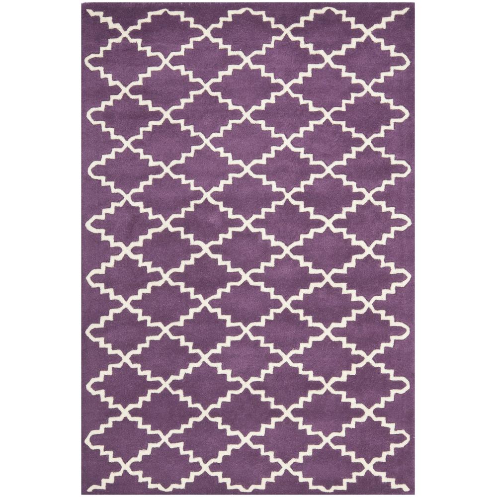 CHATHAM, PURPLE / IVORY, 4' X 6', Area Rug, CHT721F-4. Picture 1