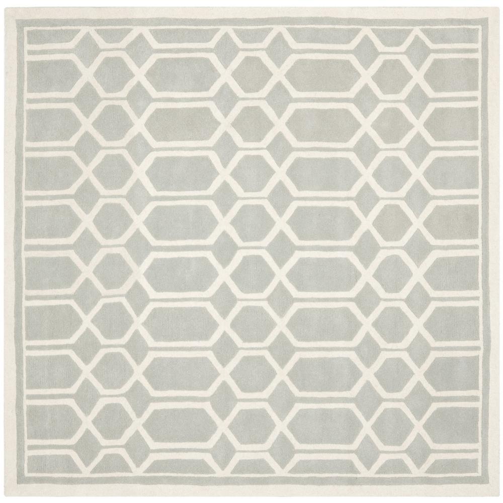 CHATHAM, GREY / IVORY, 7' X 7' Square, Area Rug, CHT725E-7SQ. Picture 1