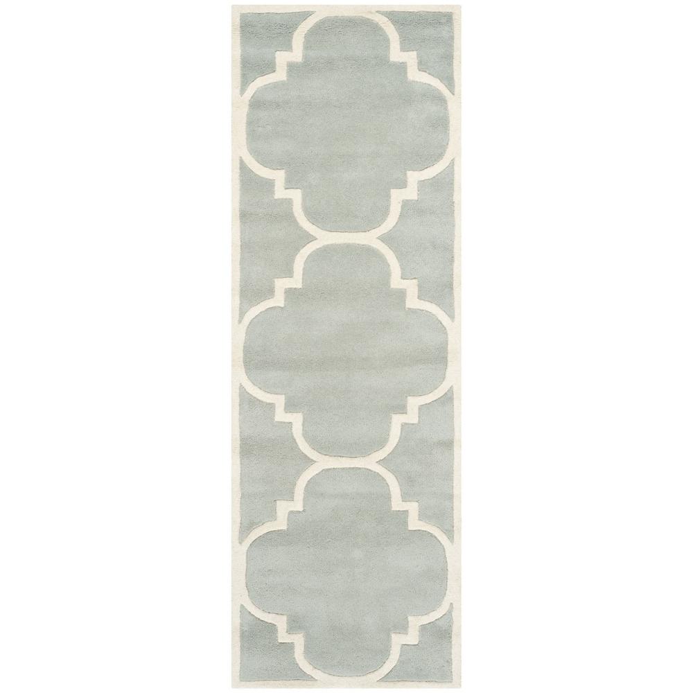 CHATHAM, GREY / IVORY, 2'-3" X 13', Area Rug, CHT730E-213. Picture 1
