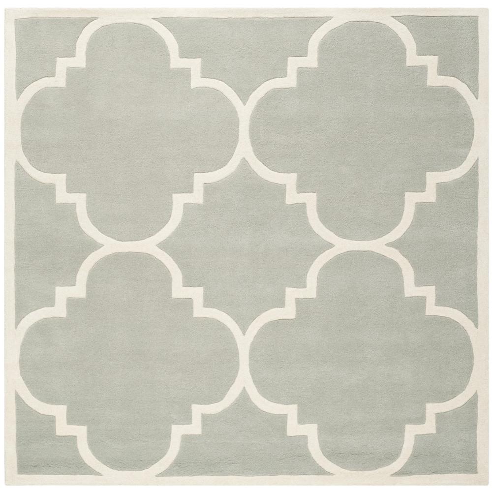 CHATHAM, GREY / IVORY, 5' X 5' Square, Area Rug, CHT730E-5SQ. Picture 1
