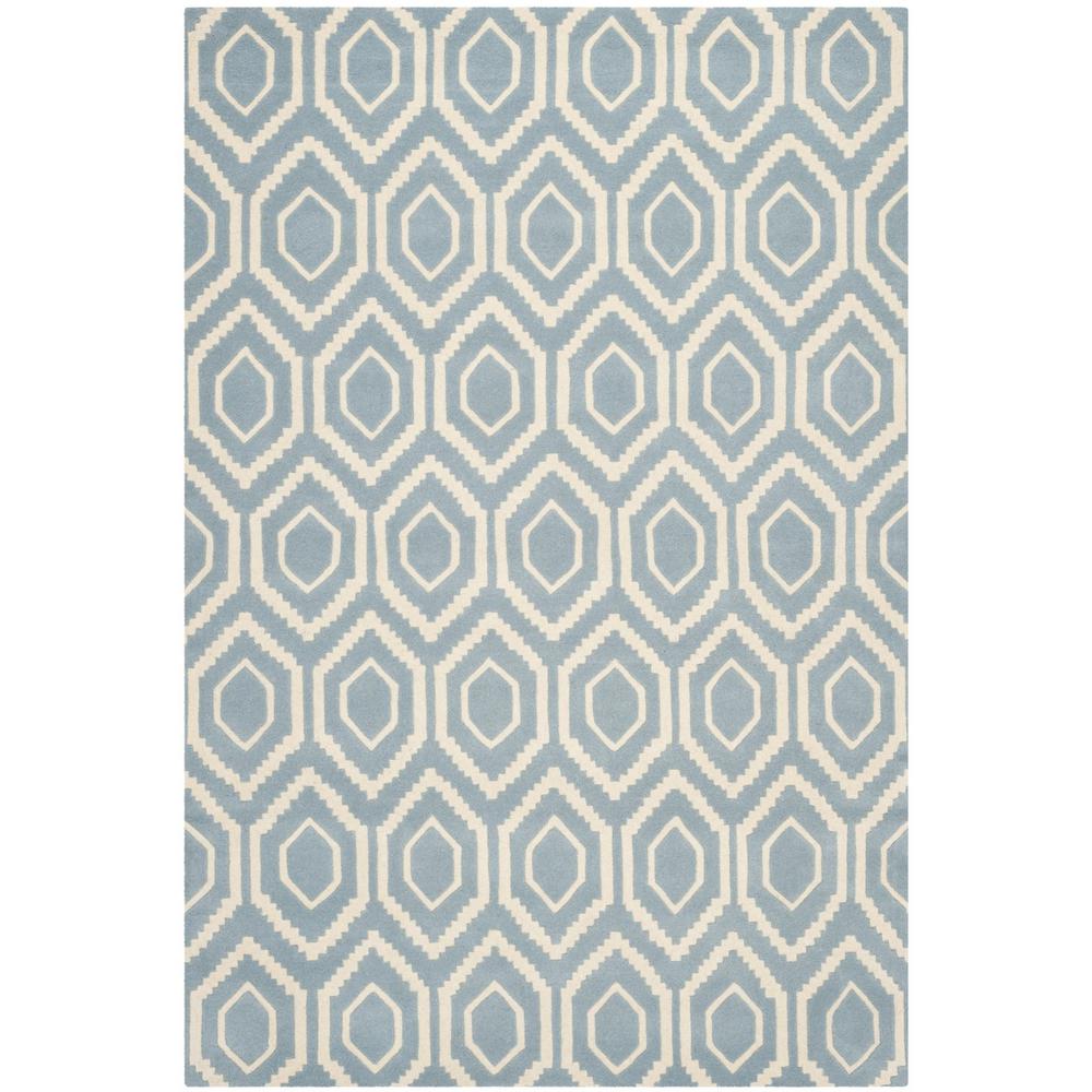 CHATHAM, BLUE / IVORY, 6' X 9', Area Rug, CHT731B-6. Picture 1