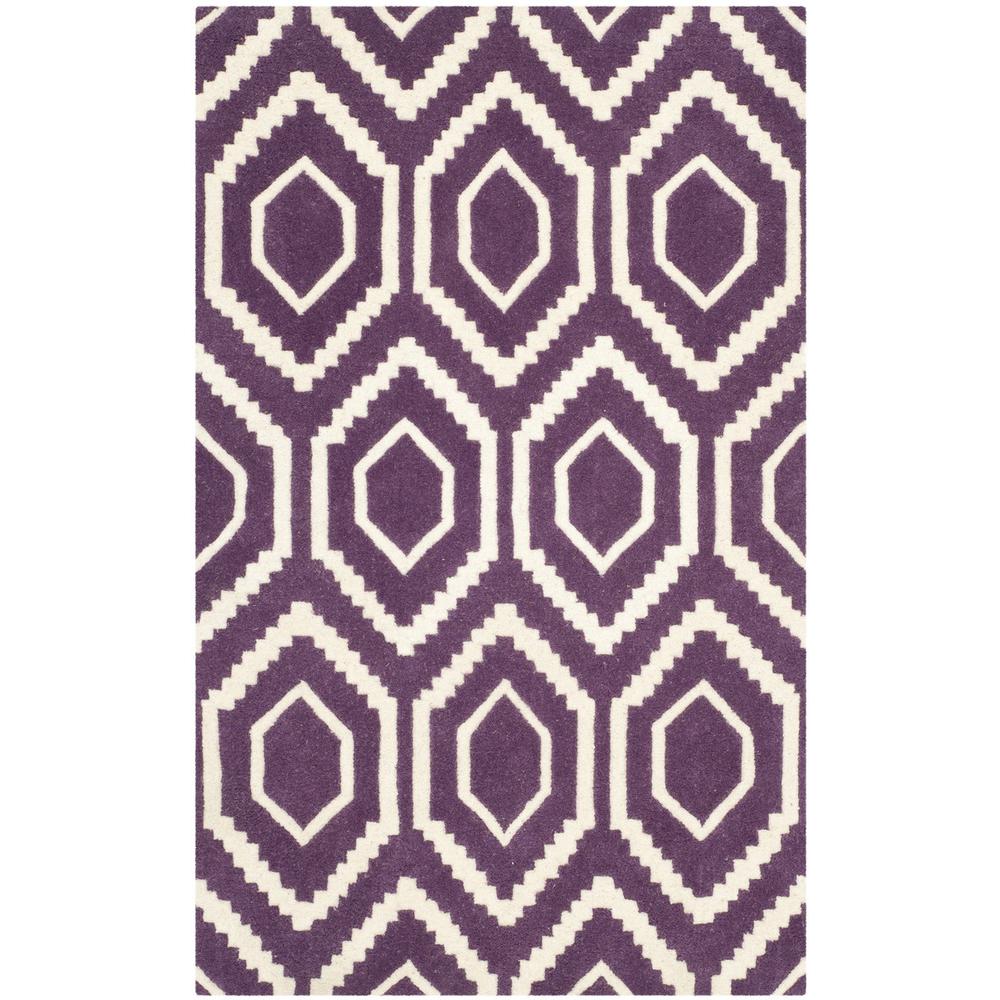 CHATHAM, PURPLE / IVORY, 3' X 5', Area Rug, CHT731F-3. Picture 1
