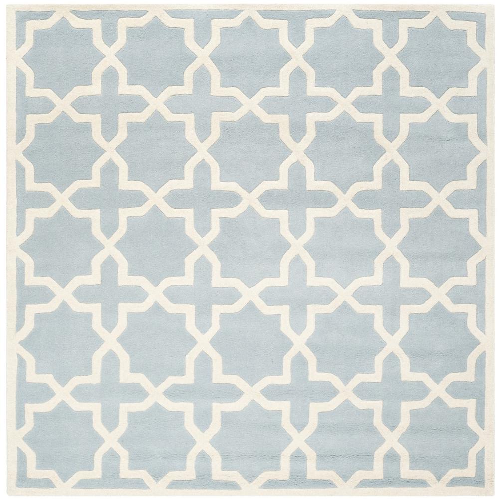 CHATHAM, BLUE / IVORY, 7' X 7' Square, Area Rug, CHT732B-7SQ. Picture 1