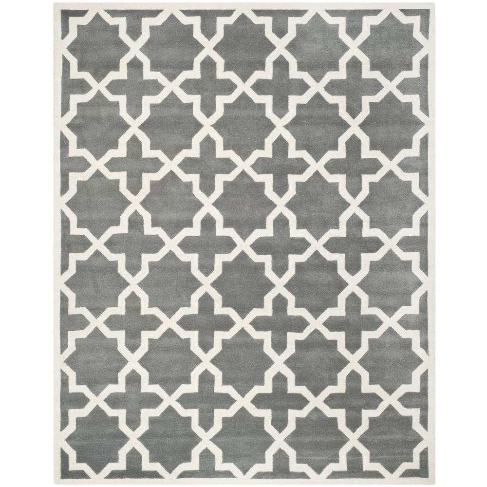 CHATHAM, DARK GREY / IVORY, 11' X 15', Area Rug, CHT732D-1115. Picture 1