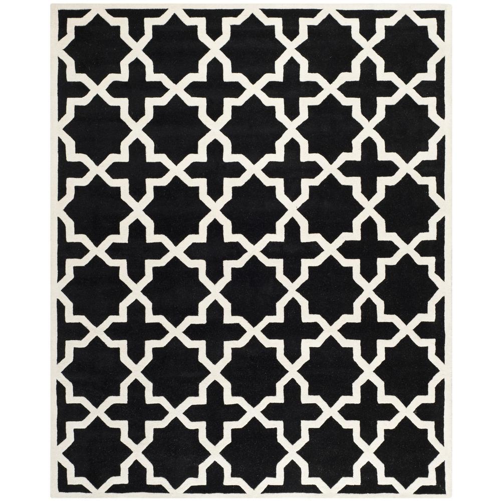 CHATHAM, BLACK / IVORY, 8'-9" X 12', Area Rug, CHT732K-9. Picture 1