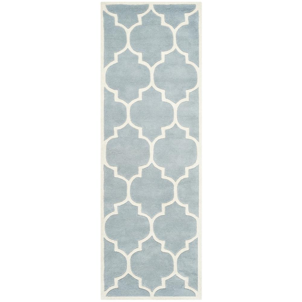 CHATHAM, BLUE / IVORY, 2'-3" X 13', Area Rug, CHT733B-213. Picture 1