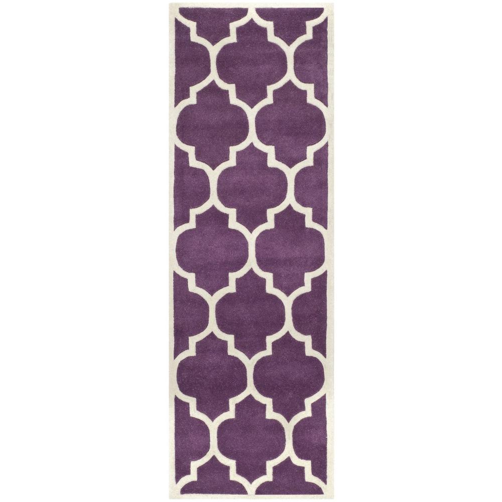 CHATHAM, PURPLE / IVORY, 2'-3" X 5', Area Rug, CHT733F-25. Picture 1