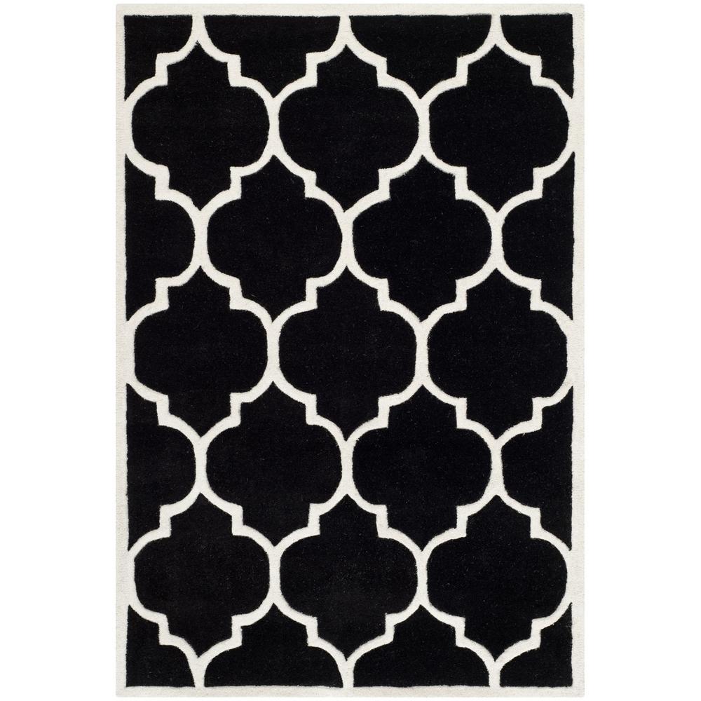 CHATHAM, BLACK / IVORY, 4' X 6', Area Rug, CHT733K-4. Picture 1