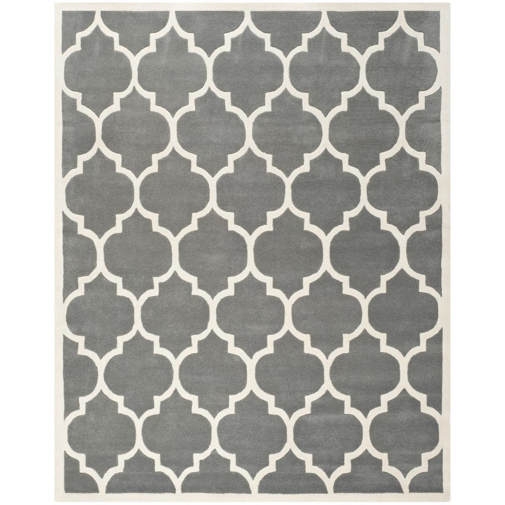 CHATHAM, DARK GREY / IVORY, 8' X 10', Area Rug, CHT734D-8. Picture 1
