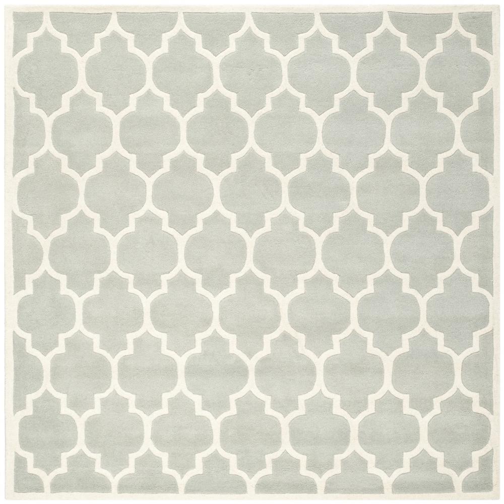 CHATHAM, GREY / IVORY, 5' X 5' Square, Area Rug, CHT734E-5SQ. Picture 1