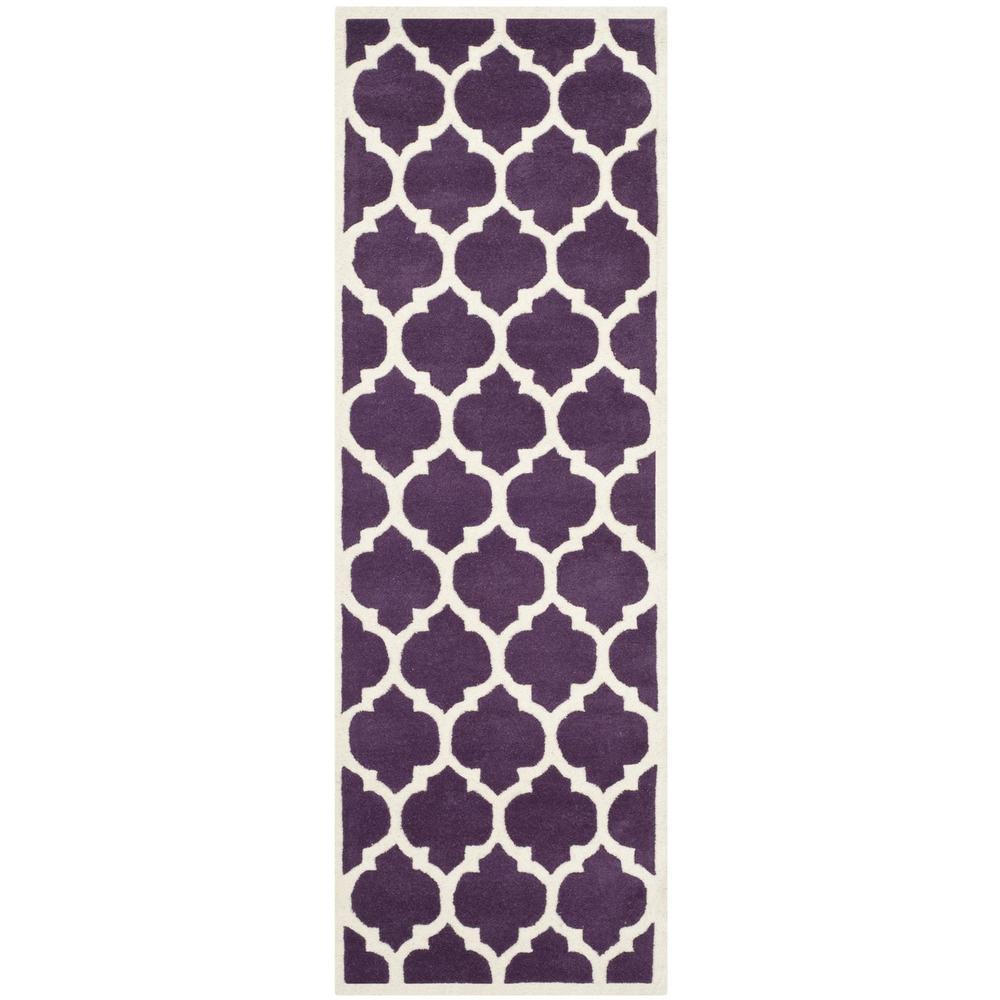 CHATHAM, PURPLE / IVORY, 2'-3" X 7', Area Rug, CHT734F-27. Picture 1