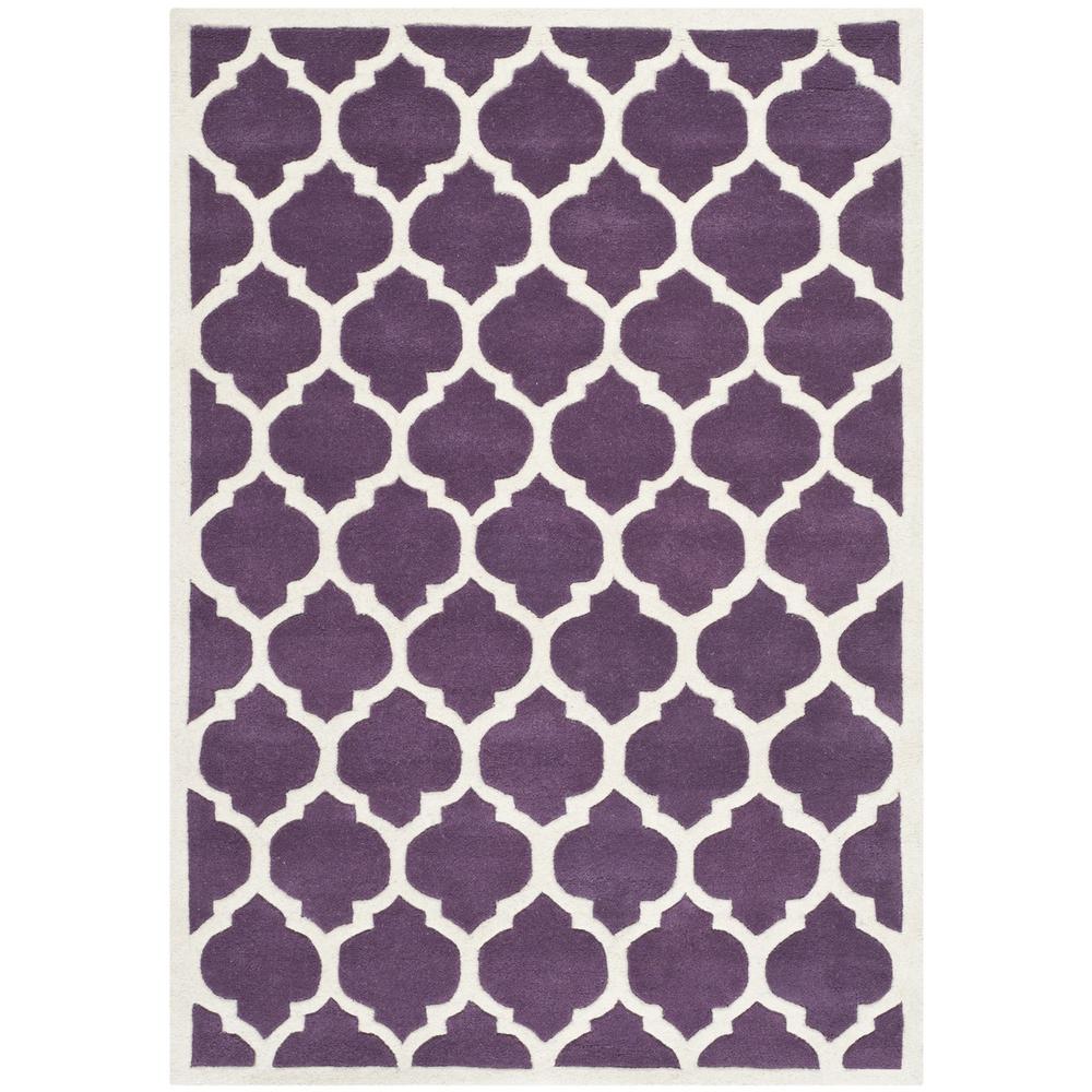 CHATHAM, PURPLE / IVORY, 4' X 6', Area Rug, CHT734F-4. Picture 1
