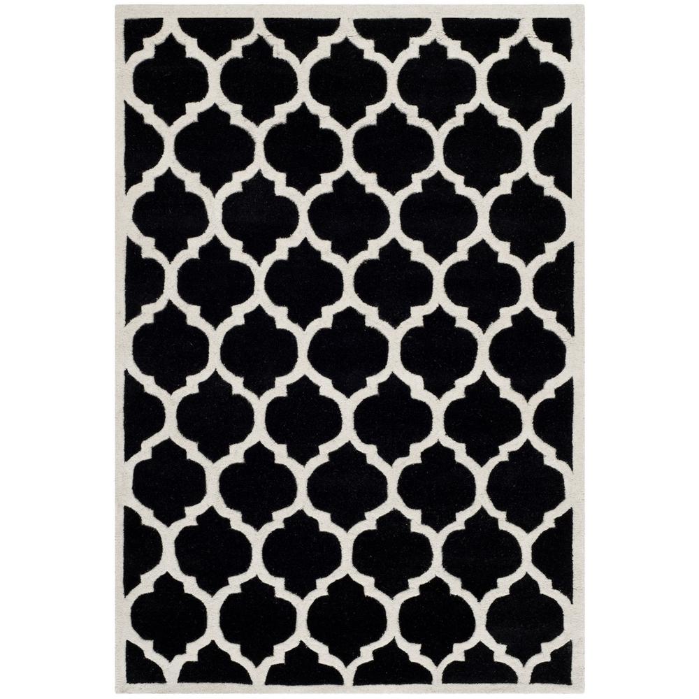 CHATHAM, BLACK / IVORY, 4' X 6', Area Rug, CHT734K-4. Picture 1